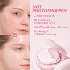 Cushion Foundation, 24H Flawless Skin, Radiant Shine, No Oxidation, Long-Lasting, Non-Creasing, 60% Hydrating Skincare Infused Korean Foundation, Valentines Gifts (23N Medium Beige)