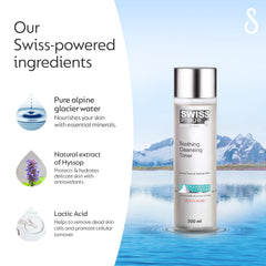 Swiss Image Soothing Cleansing Toner 200 ml| For Normal to Dry Skin, Hydrating & Refreshing Formula, Removes Impurities, Balances pH, Gentle Daily Face Toner| Swiss Made| For Men & Women