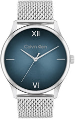 CALVIN KLEIN MEN'S BLUE DIAL STAINLESS STEEL BRACELET WATCH - 25200450