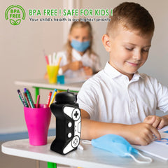 CleverBuyers Foldable Kids Water Bottle | Joystick Water Bottle for Kids | Drinking Bottle for Kids School | Collabsible BPA Free Children and Toddler Water Bottle - 600ml (Black)