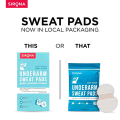 Sirona Disposable Underarm Sweat Pads, Antiperspirant Absorbent Odour Blocker Pads Armpit Dress Shields, Fight Hyperhidrosis (24 Count (Pack of 1))