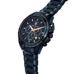 Maserati Men's Watch, Chronograph, Analog, Blue Edition Collection - R8873612054, Blue, 45.00, Modern