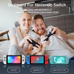 Controller for Switch, Wireless Pro Controller for Switch/Switch Lite/Switch OLED, Remote Gamepad with Joystick, Adjustable Turbo Vibration, Ergonomic Non-Slip - Black
