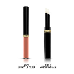 Max Factor Lipfinity 2-Step Longwear Colour Lipstick, 006 Always Delicate, 0.08 fl oz + 0.06 oz