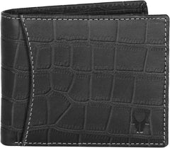 WildHorn® RFID Protected Genuine Leather Wallet & Gift Combo for Men - black
