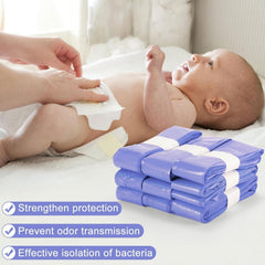 ORCHID M®6-piece environmentally friendly diaper box filling bag, compatible with Tommee Tippee Twist&Click, Simplee Sangenic, and Baby AngelCare diaper box liner bucket processing systems (purple)