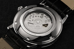 Orient RA-AC0F05B10B Men's Analogue Automatic Watch with Leather Strap, Schwarz, Strap