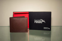 Flying Fossil Genuine Leather Hand-Crafted Wallet For Men - Brown