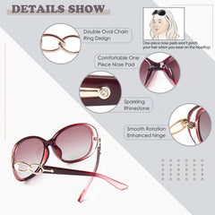 Polarized Sunglasses for Women Oversized Sun Glasses Fashion Shades SUNIER S85
