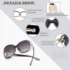 Polarized Sunglasses for Women Oversized Sun Glasses Fashion Shades SUNIER S85