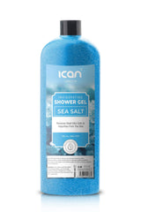 ICan London Sea Salt Shower Gel, Invigorating and Exfoliating, 1000ml