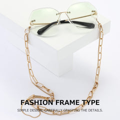 AEVOGUE Sunglasses For Women Oversized Rimless Diamond Cutting Lens Sun Glasses AE0534