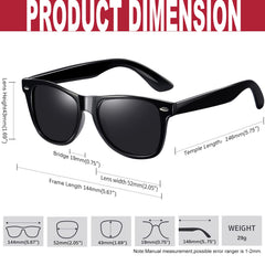 KANASTAL Polarized Sunglasses Men, Fashion Square Sun Glasses Women, Classic Shades for Womens, Driving Fishing Outdoor 100% UV400 Protection