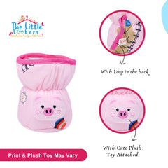 THE LITTLE LOOKERS Soft Plush Stretchable Baby Feeding Bottle Cover with Easy to Hold Strap | Cute Animated Overall Print Pack of 3 (Multicolor, Wide Neck 125ml/4OZ)