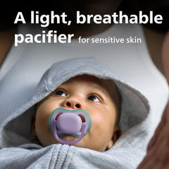 AVENT Philips Ultra Air Pacifier - 4 x Light, Breathable Baby Pacifiers for Babies Aged 6-18 Months, BPA Free with Sterilizer Carry Case, SCF085/54