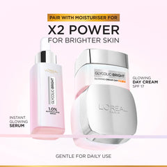 L’Oréal Paris Glycolic Bright Face Serum, Instant Glow 30 ml, With Glycolic Acid & Niacinamide