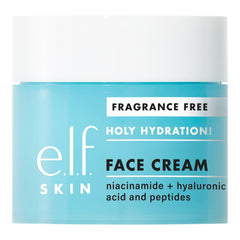 e.l.f. Holy Hydration! Face Cream - Fragrance Free, Smooth, Non-Greasy, Lightweight, Nourishing, Moisturizes, Softens, Absorbs Quickly, Suitable For All Skin Types, 1.76 Oz
