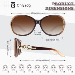Polarized Sunglasses for Women Oversized Sun Glasses Fashion Shades SUNIER S85