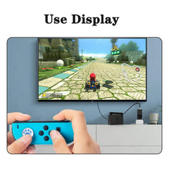 Nayubo 10 PCS Silicone Thumb Grip Caps Cute Cat Paw Design Joystick Covers Replacement Button Caps Compatible with Nintendo Switch/OLED/Lite Console (White-Blue, Black-White)