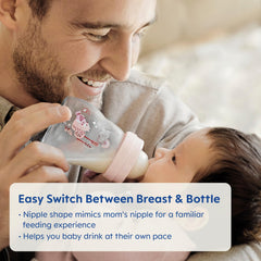 MAM Feel Good Slow Flow Premium Glass Bottle, Easy Switch Between Breast and Bottle, 5oz, 0+ Months, Unisex, 1 Pack
