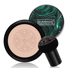 SIAMHOO Air Cushion CC Cream Mushroom Head,BB Cream,Foundation Makeup Moisturizing Foundation Brightening Fitting Base,Concealer Lasting(NATURAL)