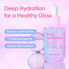 BANILA CO Dear Hydration Crystal Glow Essence | Dermatologist Tested | Crystal Capsule Serum with Pink Cactus & Hyaluronic Acid for Hydrating and Radiant Skin (50ml / 1.69 fl oz)