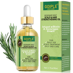 WOZUTUNT Organic Rosemary Oil For Hair Growth 3.1 FL OZ, Pure Natural Scalp Hair Growth Oil With Essential Oils, Rosemary Hair Oil Nourishing Treatment For Split Ends, Dry Scalp, Hair Growth