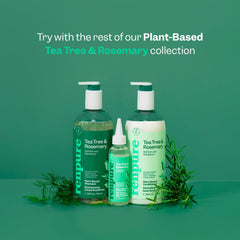 Renpure Tea Tree & Rosemary Scalp Serum, Plant-Based - Refreshing & Rebalancing - For Moisturized, Soft Hair - For Oily/Normal Hair- Tea Tree Leaf Oil, Rosemary Leaf Extract - 4 Fl Oz