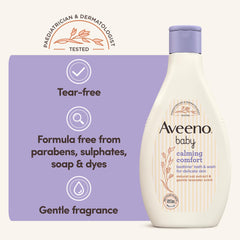 Aveeno Baby Calming Comfort Bedtime Bath & Wash - 250 ml