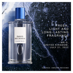 David Beckham Classic Blue Eau de Toilette For Him- Men's Fragrance, David Beckham Fragrance, Citrusy, Woody Scent - 100ml (3.5oz)