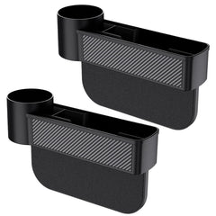 URbazaar Car Seat Gap Filler,Car Seat Gap Storage Box Cup Holder,Organizers Storage Box Front Seat Console Car Organizer Side Pocket with Cup Holder Couple for Cellphones Keys Cards Wallets Sunglasses- 2 Pcs