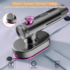 TERRIFI Hand Steamers for Travel Iron, Portable Garment Steamer Travel Iron, Fast Heat-up, Ceramic Nonstick Sole Plate, Dry and Wet Ironing, Suitable for Trips & Home Use