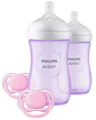 Philips AVENT Natural Baby Bottle with Natural Response , Purple Baby Gift Set, SCD837/01