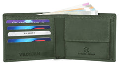 WildHorn RFID Protected Genuine Leather Wallet & Gift Combo for Men - Green Hunter