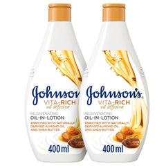 Johnson's, Body Lotion, Vita-Rich, Oil-In-Lotion, Rejuvenating, 400ml - 1+1 FREE
