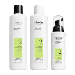 Nioxin Scalp + Hair Thickening System Kits For Natural, Colored, & Damaged Hair with Light to Progressed Thinning Strengthen & Boost Hair Density with Niacinamide & Biotin 3 Month Supply