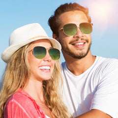 Valensole Sunglasses Metal frame Hexagonal Flat Glass Lens UV400 Protection for Driving Fishing Hiking Golf Outdoor Sport Glasses Sunglasses for Men Women