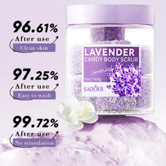 Lavender Oil Body Scrub, Organic Exfoliator for Soft Skin, Deep Cleanse, Moisturizing Dead Sea Salt Scrub for Acne, Cellulite, Scars, and Ingrown Hairs, Natural Face & Body Exfoliator for Women
