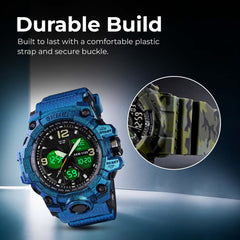 Skmei Sport Watch For Men Analog-Digital Plastic - SKMEI 1155 - Black