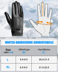FORVEVO Men Gp05 Leather gloves - Black