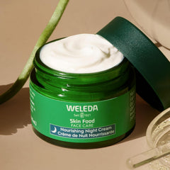 Weleda Skinfood Nourishing Night Cream, 1.3 fl oz, Plant-Infused Moisturizer with Sacha Inchi Oil, Cica, and Squalane