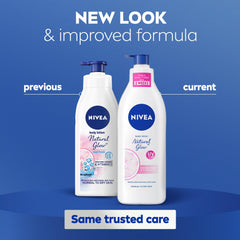 NIVEA Body Lotion for Normal to Dry Skin, Natural Glow, with Vitamin C and UV Filter, Moisturizes and Evens Skin Tone, 400ml