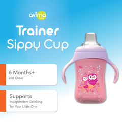 Avima Baby 10 oz Soft Spout Sippy Cups, Pink (Set of 2)