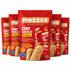 Mazzex Oat Snack Original 120g x 5 (60 Bars) | Healthy Snack, Low Sugar, High-Fiber Energy & Breakfast Bar | Whole Grain Grab & Go, Nutritious Wholesome Treat for Kids & Adults (Pack of 5)