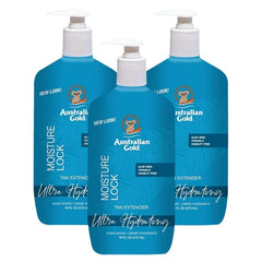 Australian Gold Moist Lock Tan Extender 16 Ounce Pump (Pack of 3)