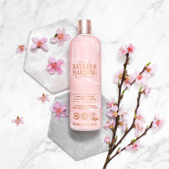 Baylis & Harding Elements Pink Blossom & Lotus Flower Body Wash, 500 ml | Vegan | Floral, Fruity & Coconut Water | Moisturising & Hydrating
