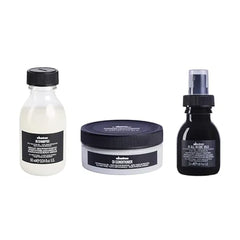 Davines OI Travel Set with OI Nourishing Shampoo & OI Conditioner & OI All In One Milk, for All Hair Types, Adds Silky Smooth Shine & Volume, Softens And Restores Chemically Treated Hair