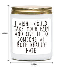 KORMMCO Get Well Soon Gifts for Women, Take Your Pain Scented Soy Candle, Feel Better, After Surgery Gifts for Women, Her, Friends, Vanilla&Lavender Scented Candles with Crystal