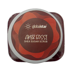 Globalstar Shea Sugar Scrub 600ml – Exfoliating & Hydrating – Watermelon, Blue Indigo, Kiwi, Fassi Aker, Vitamin C (600g, Fassi Aker)