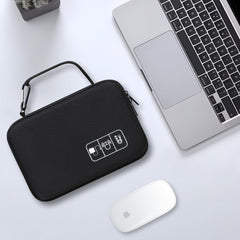 Lacdo Hard Travel Electronic Organizer Case for MacBook Power Adapter Charger, Cables, Cords, Apple Pencil, Mouse, Power Bank, USB Flash Disk, SD Cards EVA Protective Portable Accessories Bag, Black